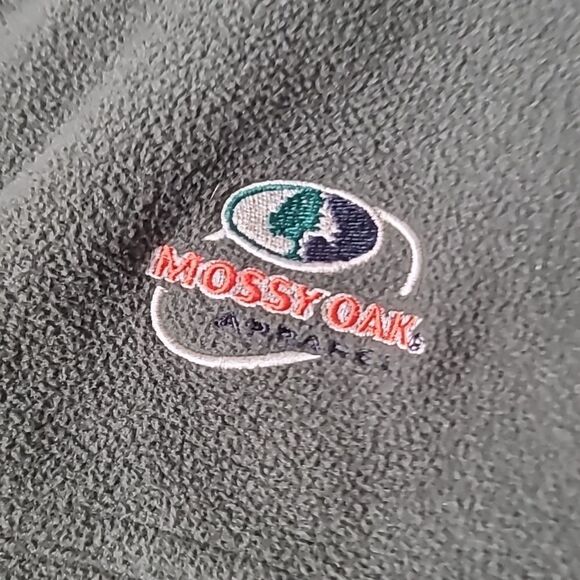 Vintage Mossy Oak Green Fleece Zip Up Jacket Men's Large - Picture 9 of 11